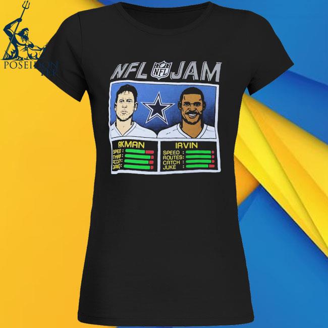 Men's Homage Troy Aikman & Michael Irvin Heather Navy Dallas Cowboys NFL  Retired Jam Tri-Blend T-Shirt