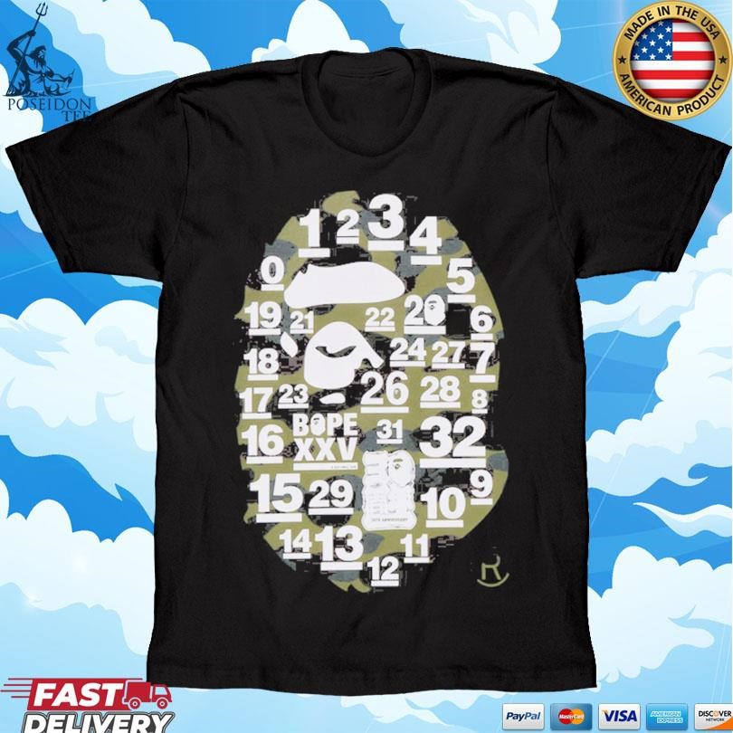 A Bathing Ape 32nd Anniv 1st Camo Big Ape Head T-shirt, hoodie  