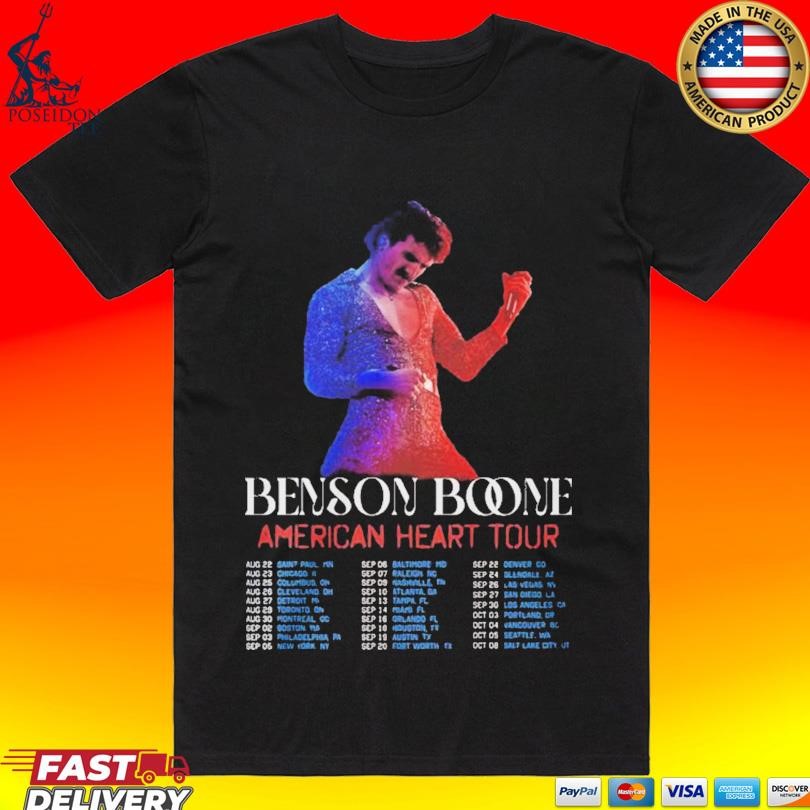 Official Benson Boone American Heart World Tour T-shirt