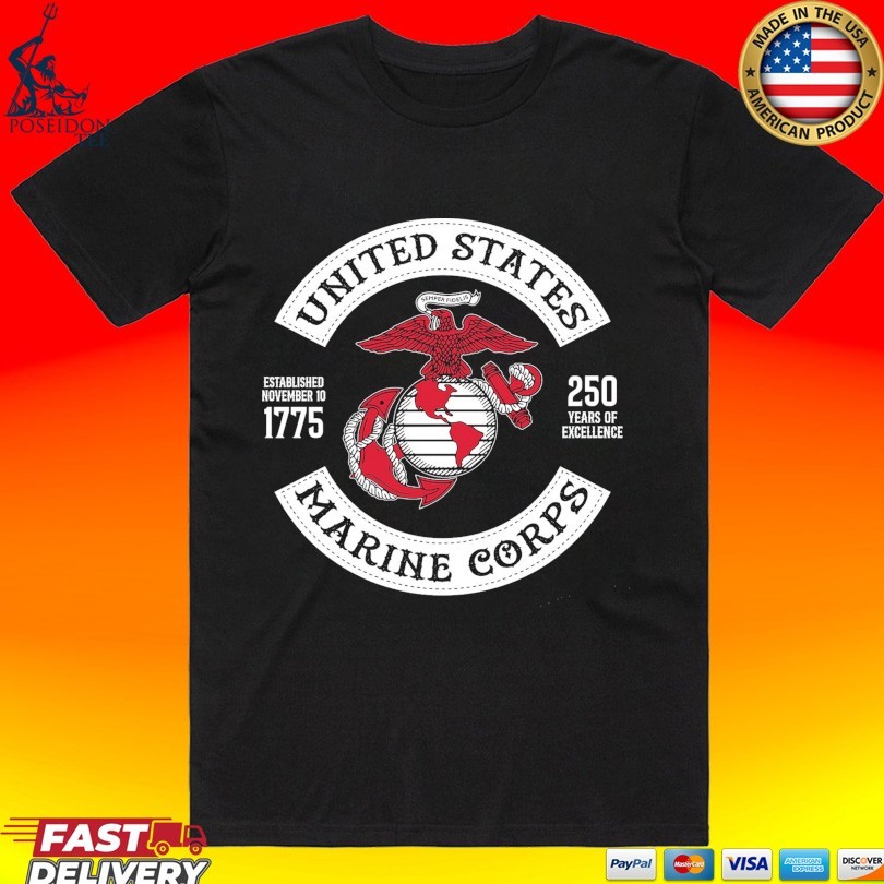 250th USMC Birthday Rocker T-Shirt, hoodie, tank top, sweater and long ...