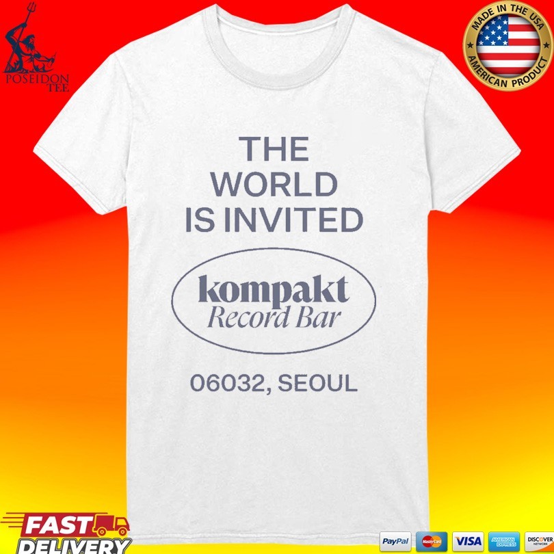 The World Is Invited Kompakt Record Bar 06032 Seoul T-shirt