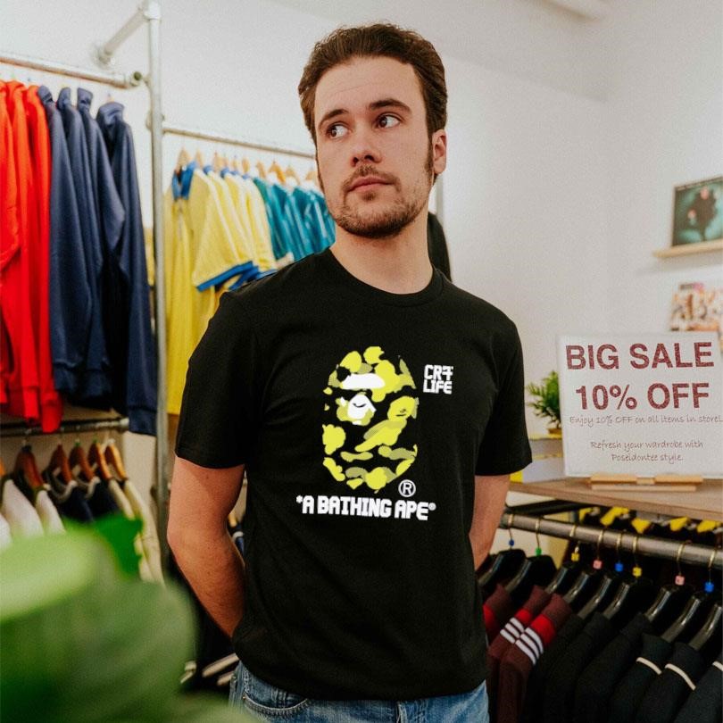 BAPE CR7 CAMO BATHING APE RELAXED T XXL BAPE X CR7 】LIFE CAMO A