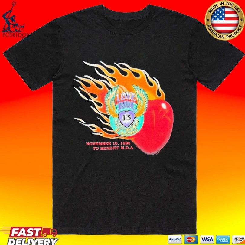 Fromanother Vintage 1996 Harley Davidson Love Ride 13 T-shirt