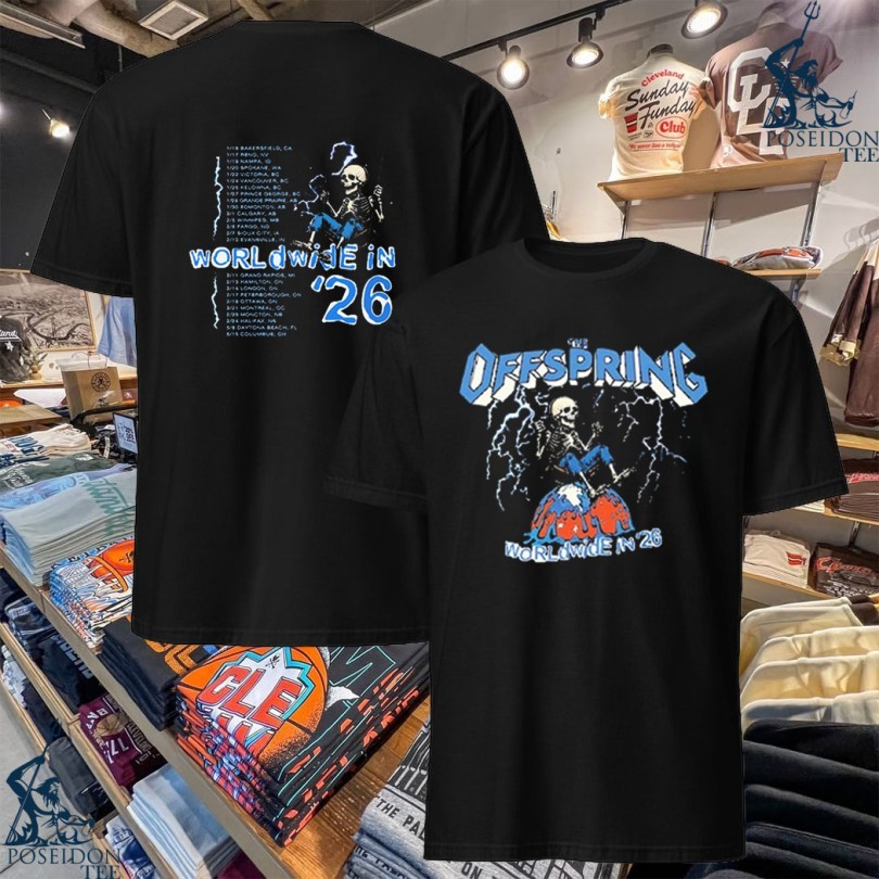 The Offspring Spark Plug Skeleton 2026 Tour T-shirt, hoodie, tank
