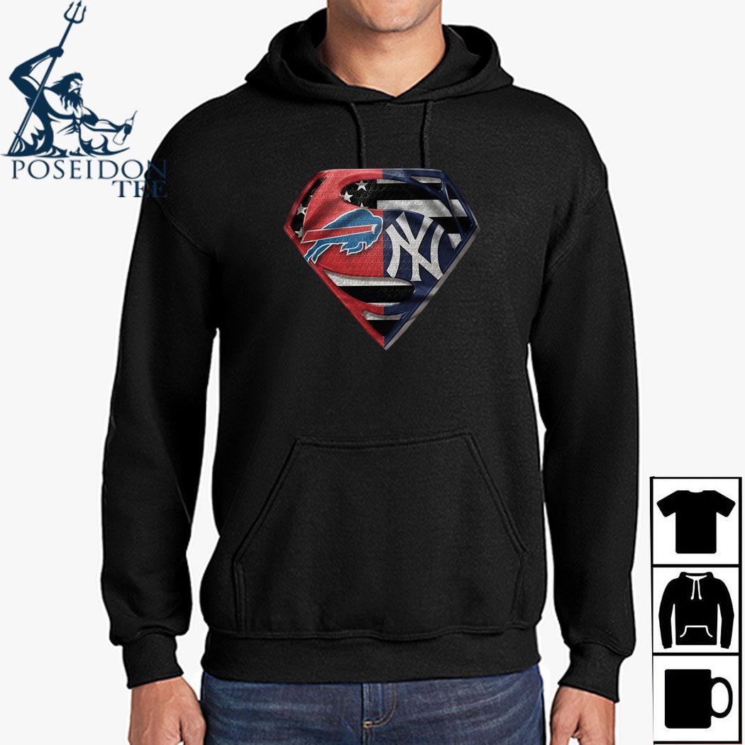 Superman Buffalo Bills And New York Yankees T-Shirt - Kingteeshop