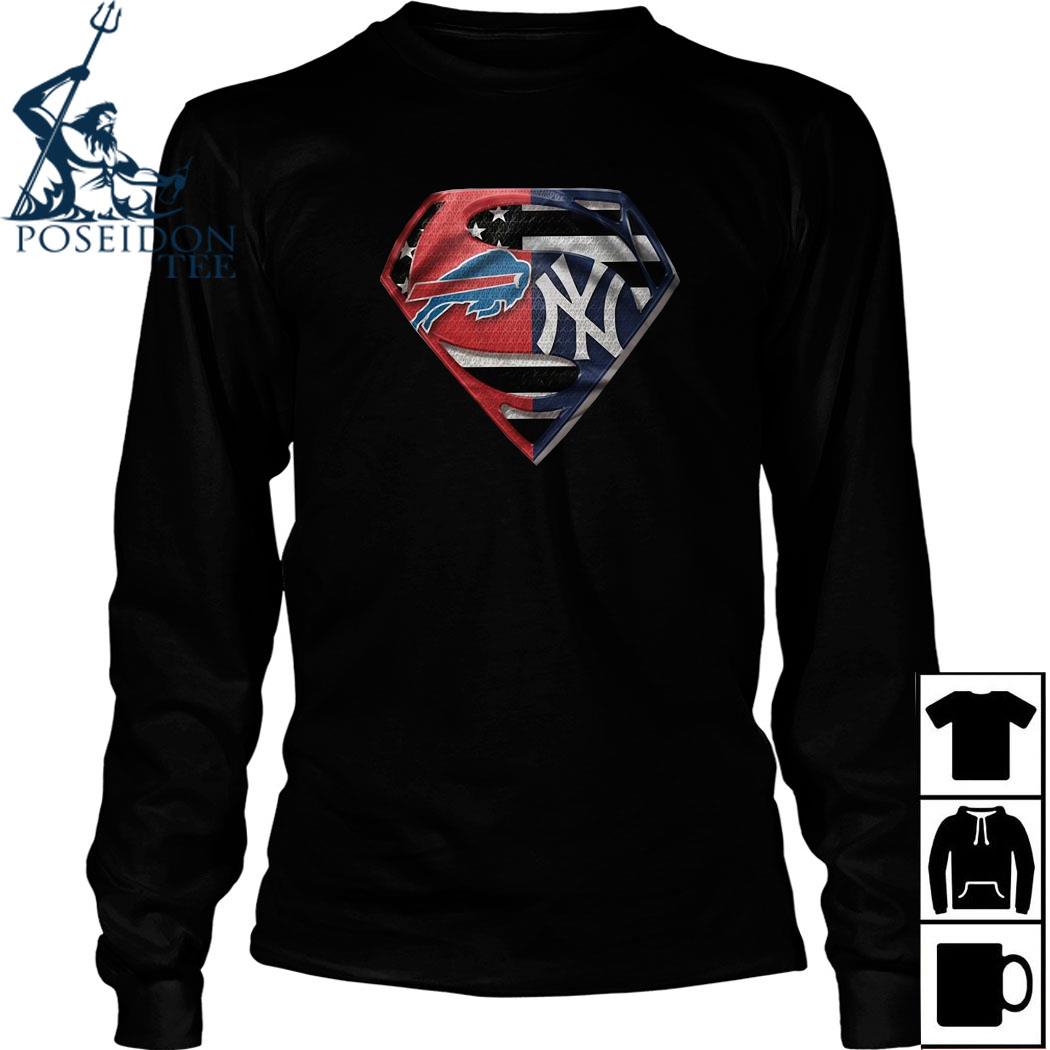 Superman Buffalo Bills And New York Yankees Shirt, hoodie, tank