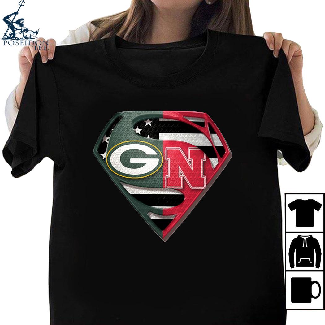 Green Bay Packers And Nebraska Cornhuskers Superman Shirt, hoodie, tank  top, sweater and long sleeve t-shirt