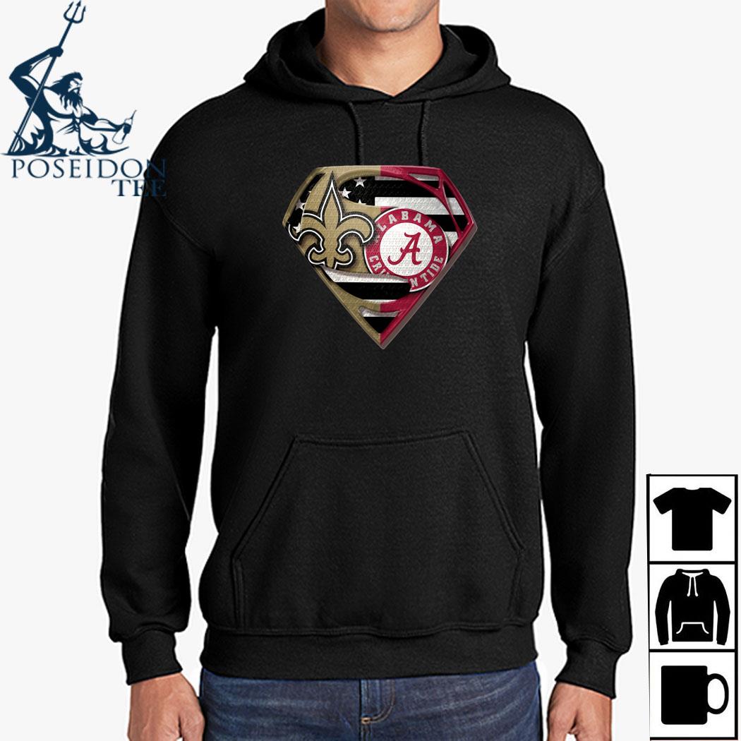 New Orleans Saints and Alabama Crimson Tide Superman shirt, hoodie, ladies  tee, sweater and v-neck t-shirt