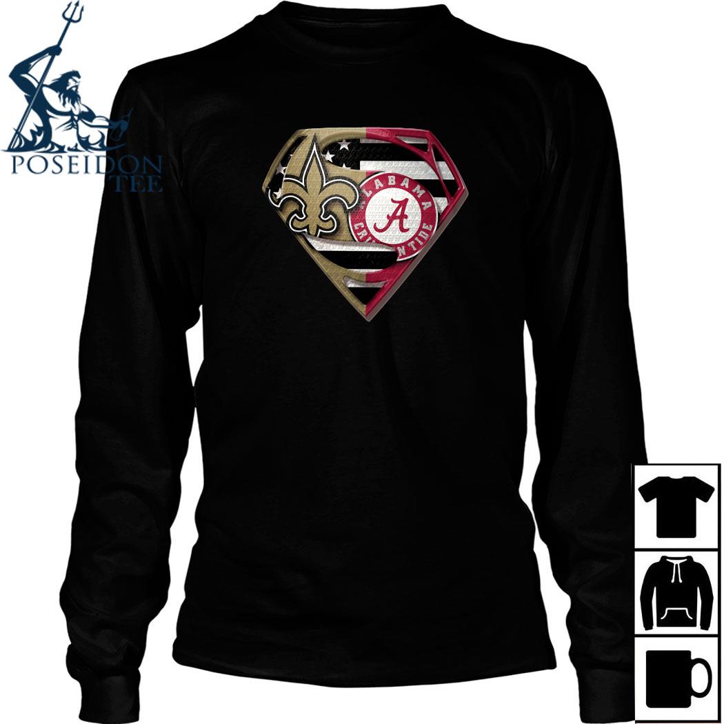 New Orleans Saints and Alabama Crimson Tide Superman shirt, hoodie, ladies  tee, sweater and v-neck t-shirt