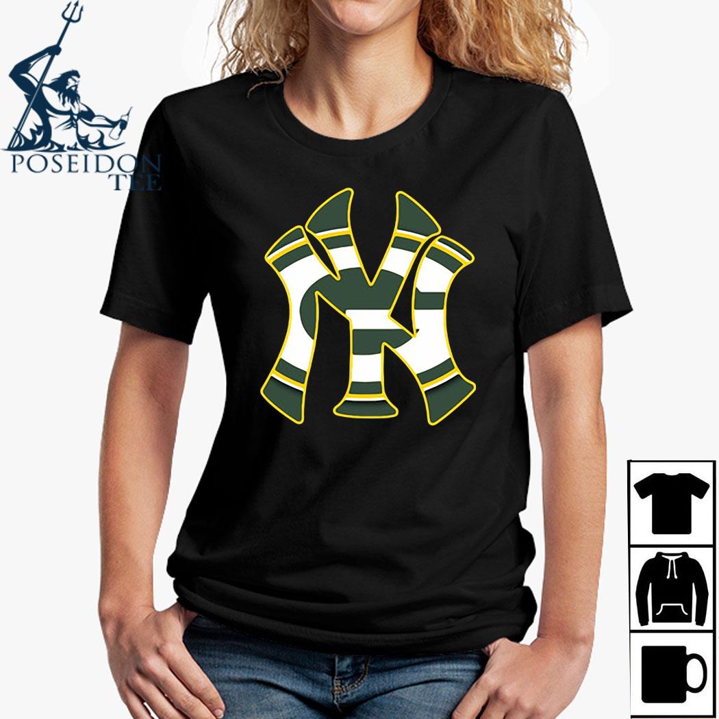 New york yankees and green bay packers shirt T-Shirt - Kingteeshop