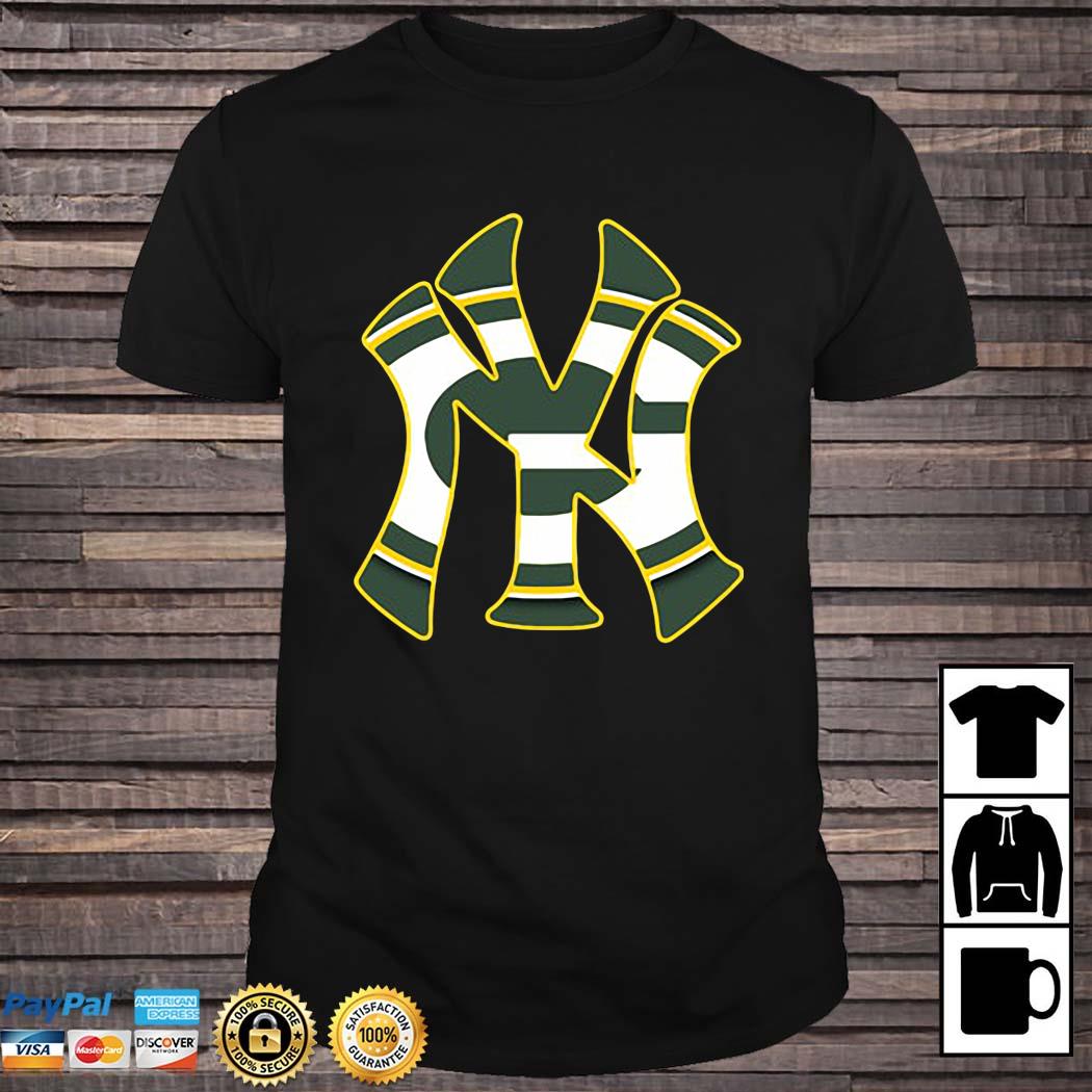 New york yankees and green bay packers shirt T-Shirt - Kingteeshop