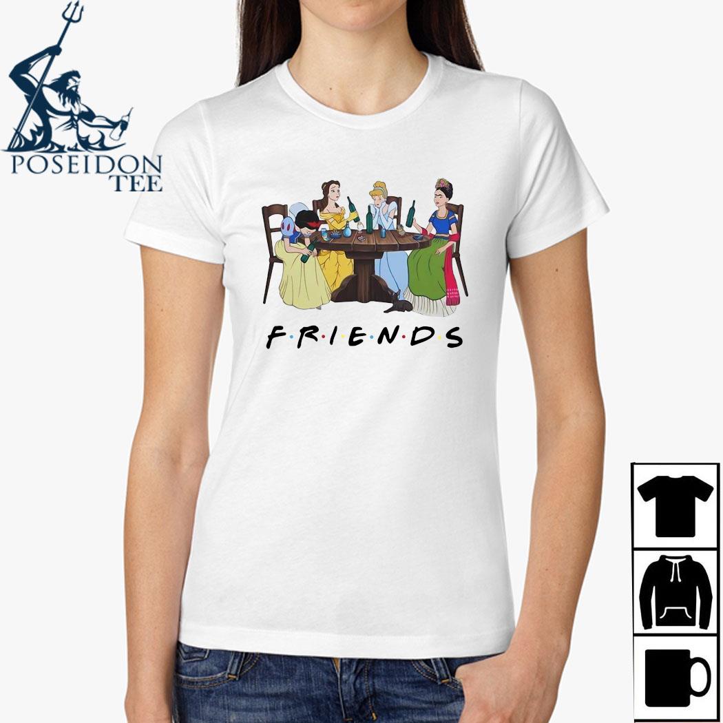 Friends Frida Kahlo And Disney Princesses Drinking Shirt, hoodie, tank ...