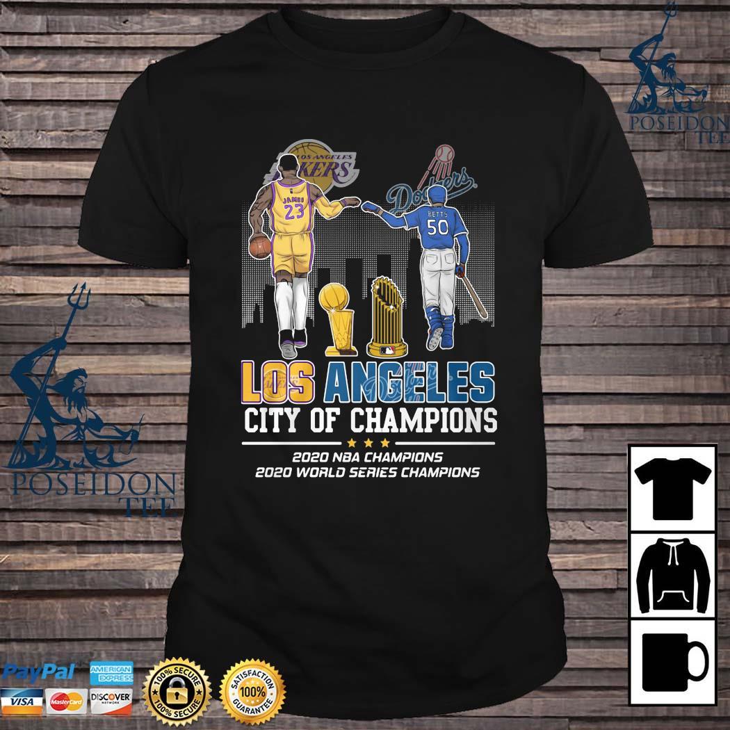 Los Angeles Lakers And Dodgers City Of Champions 2020 NBA Champions 2020  World Series Champions Shirt, hoodie, tank top, sweater and long sleeve t- shirt