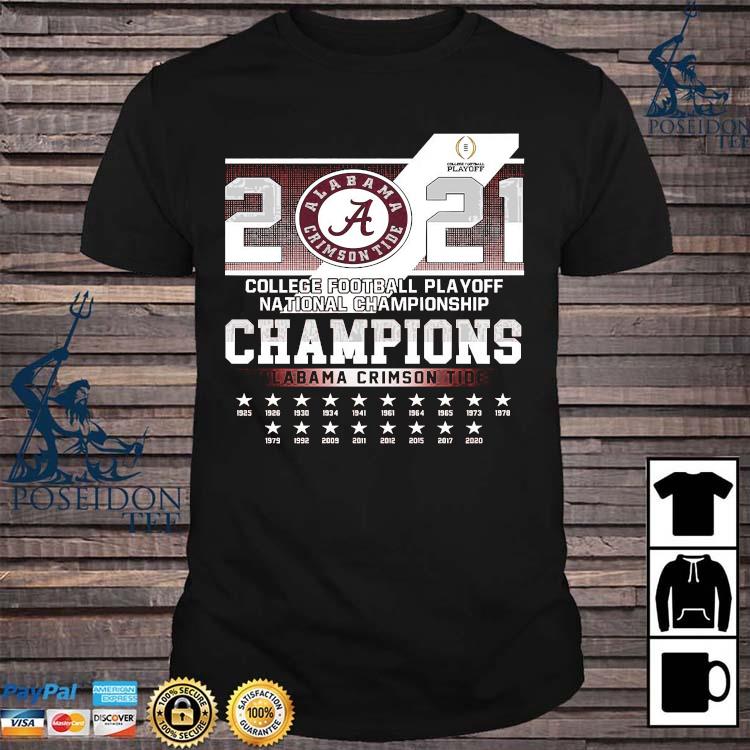 Top Alabama Crimson Tide 2021 College Football Playoff National Champions  Shirt